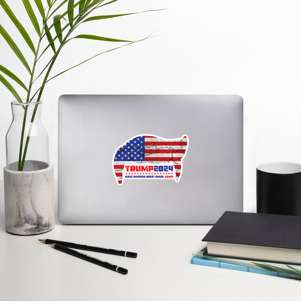 Trump Patriotic '24 Bubble-Free Stickers