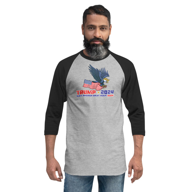 Trump '24 Eagle 3/4 Sleeve Raglan Shirt