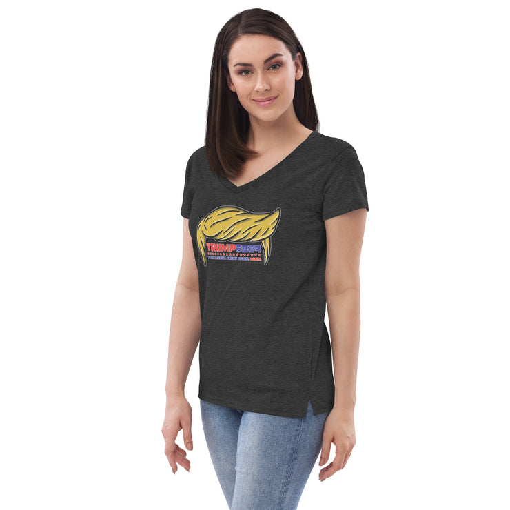 Trump Golden '24 Women’s Recycled V-Neck T-shirt